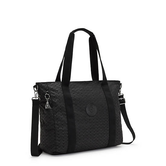 Kipling Asseni Classic Printed Tote Bags Signature Embossed | CA 1460ZU